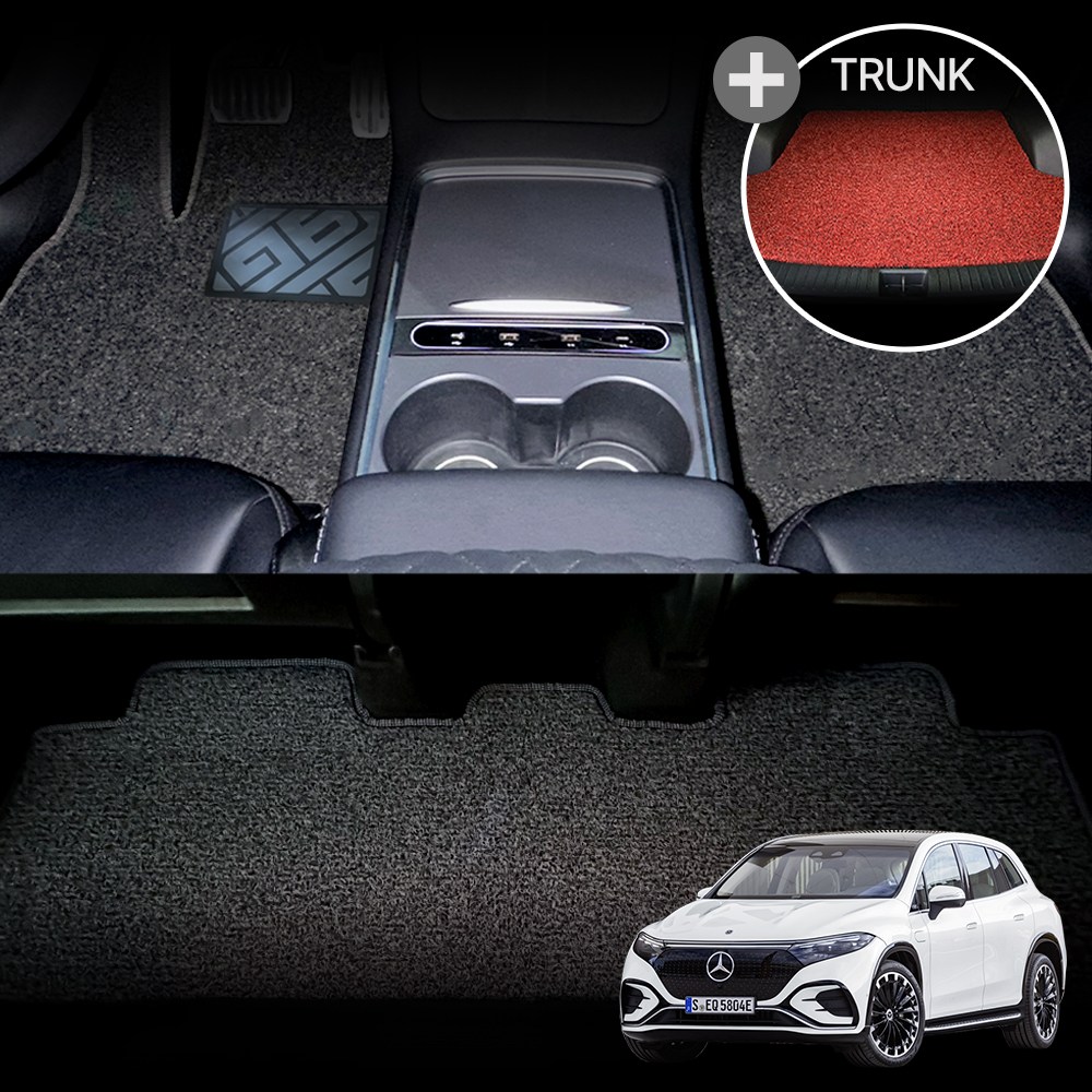 알브이모터스 실리콘발판 확장형 코일매트 벤츠 EQS SUV 7인승 1열2열3열+트렁크 풀세트, 브라운, EQS SUV 7인승 149,000원