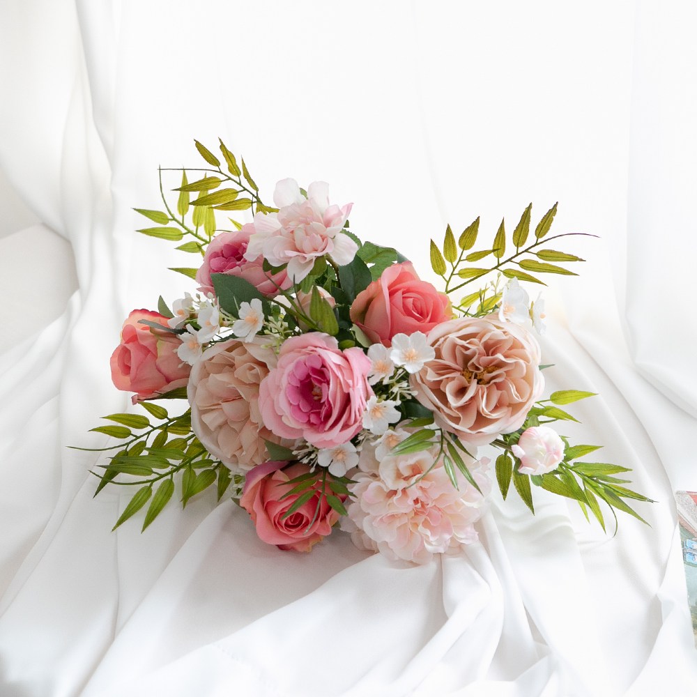 장미 조화 꽃 커튼 집게 타이백 안나로즈 35cm 2컬러 인테리어 실내 장식 소품 고정 홀더 선물 꾸미기 36,000원