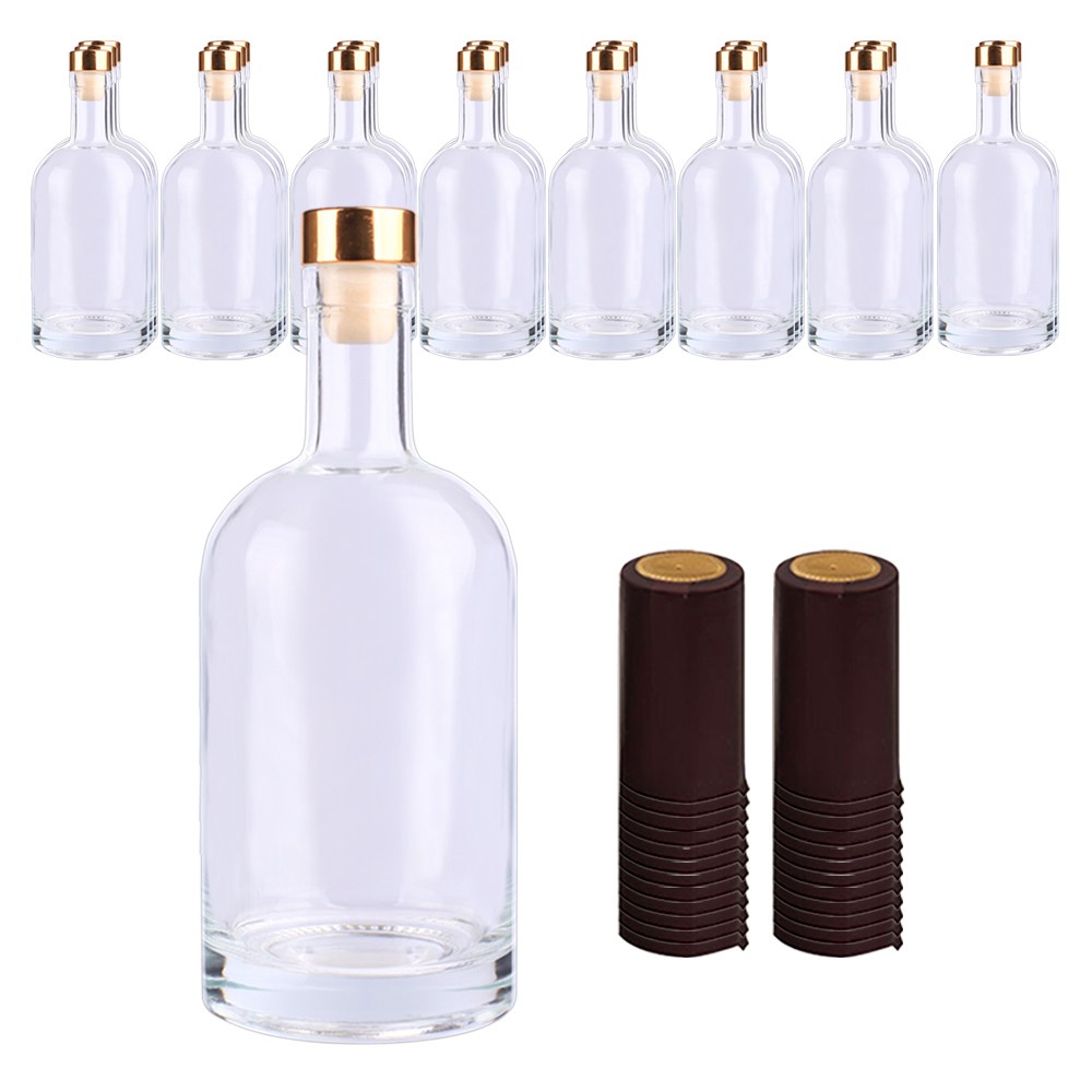 가인글로벌 위스키500C 유리병 + T형마개(골드) + 루땡(진자주) 주류병 더치병, 24개, 500ml 53,900원