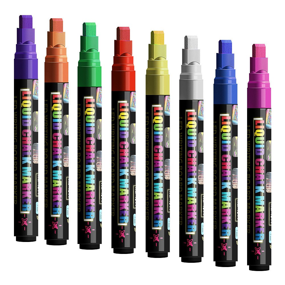 미니플 쵸크 블랙보드 마카펜 세트, 8개입 사각팁 14,800원