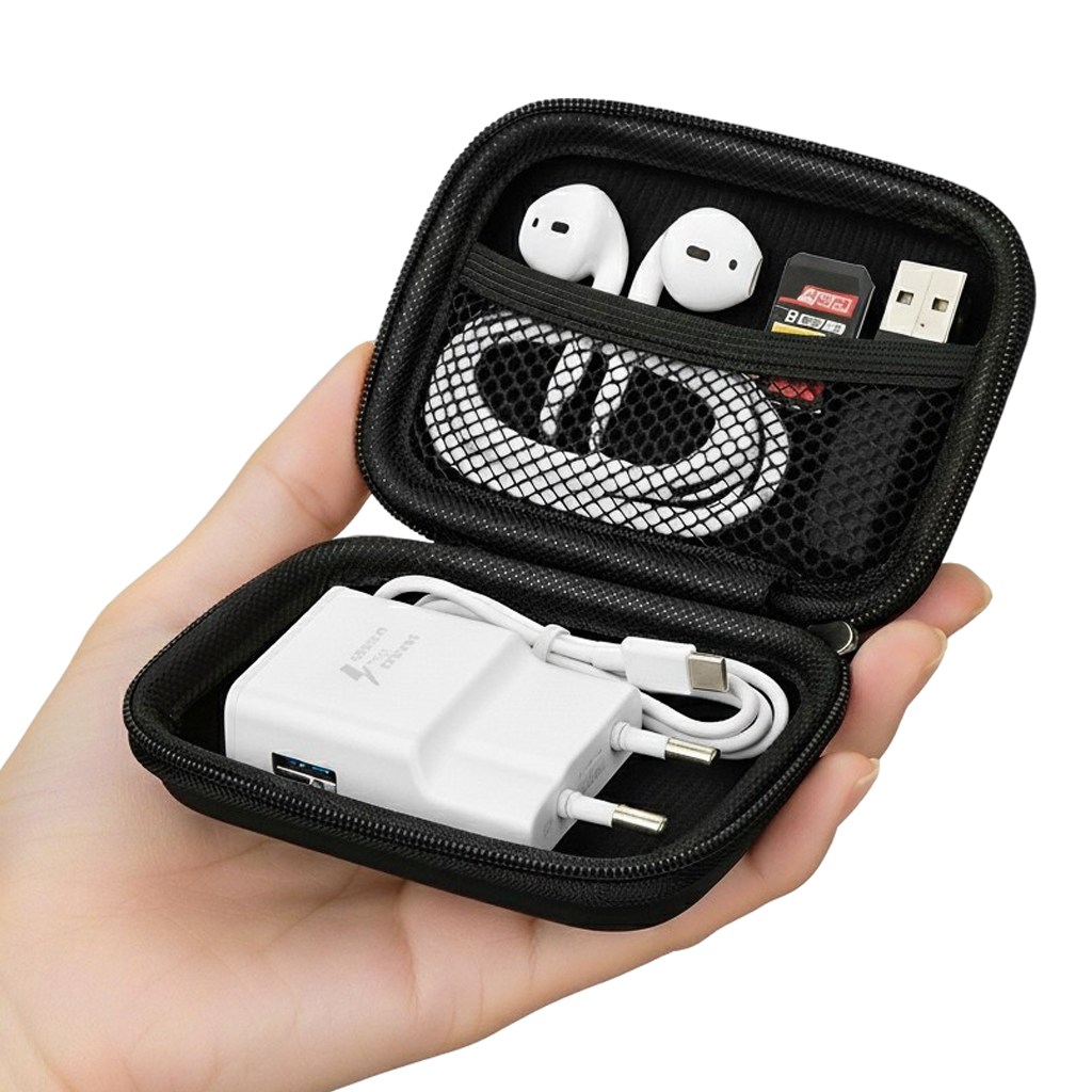 툭툭어스 미니 파우치 이어폰 케이블, 1개, 블랙, pouch 5,820원