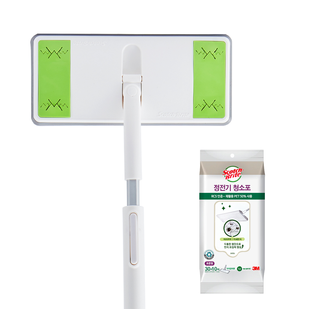 쓰리엠 표준형 올터치 막대걸레 + 일반형 정전기 청소포 30매 + 10매 26,900원