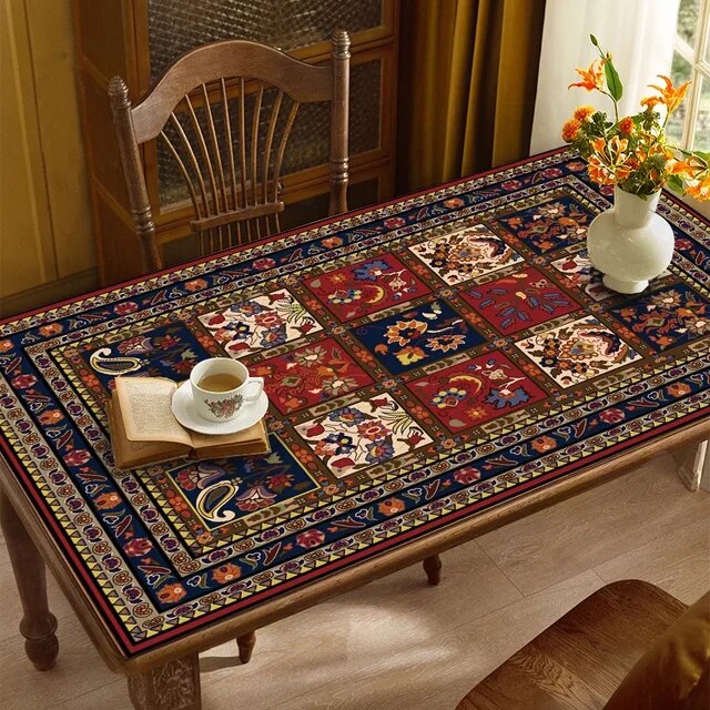 크리스마스 식탁보 홈카페 파티 테이블보 내유성 방수 PVC 가죽 단열 매트, TV 캐비닛 책상 커피 테이블 매트 장식, 118.YO659-ZD - 100x180cm 91,700원