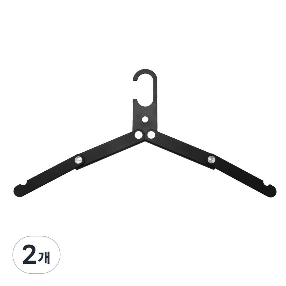 에스에이케이 캠핑 여행용 접이식 옷걸이, 2개, 블랙 12,500원