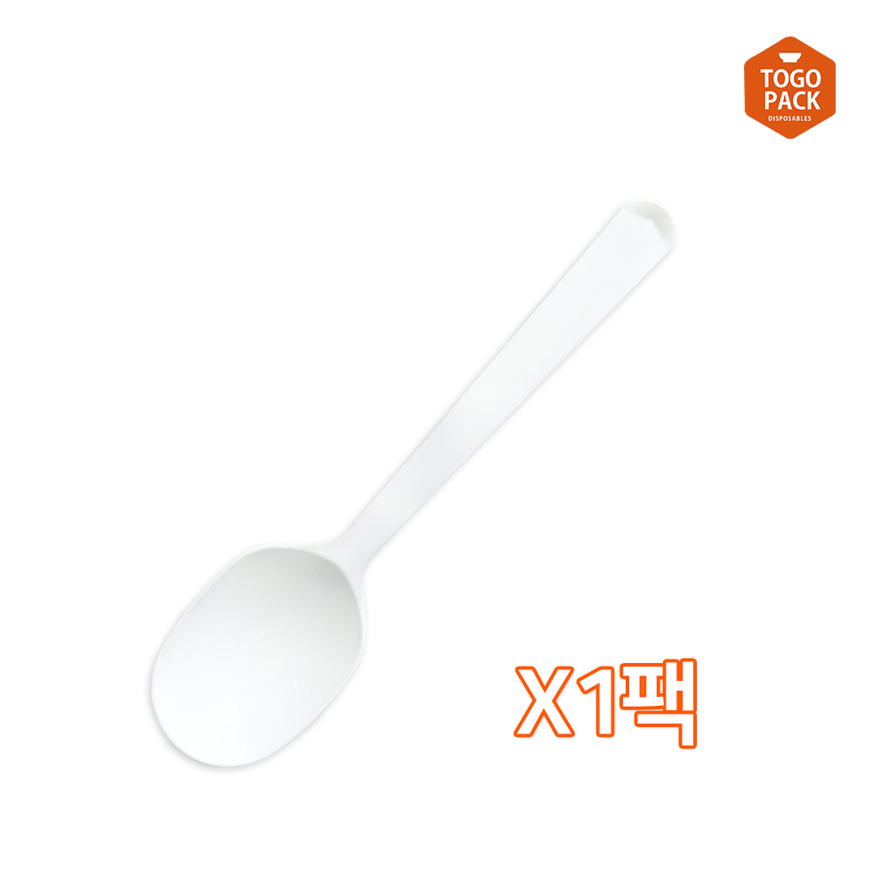14.5cm 일회용숟가락 빙수수저 위생 개별포장 화이트 1봉(100개입), 100개입, 1개 7,700원