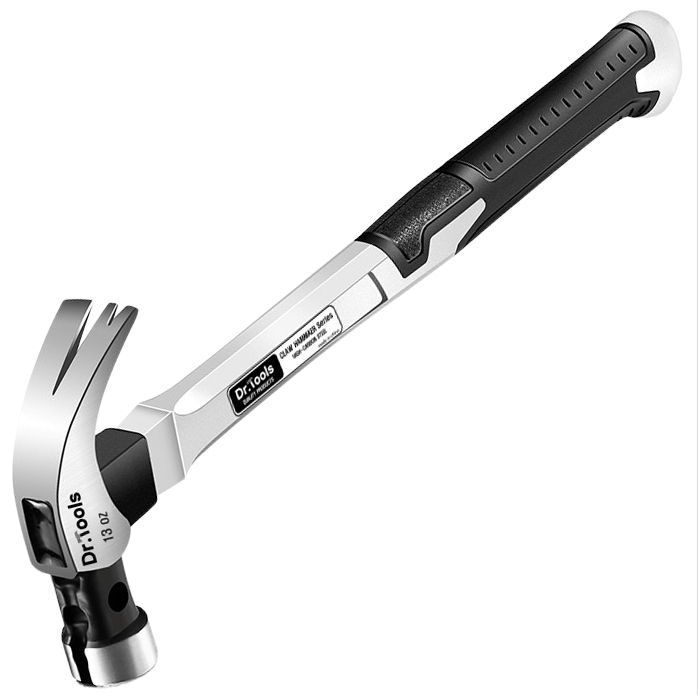 Dr.툴즈 고탄소강 장도리 망치 13oz 대형 콘크리트 못박기 목공 스틸 자석 빠루 망치 충격 방지 클로 해머, 1개, 글라스파이버 핸들 곡선 클로 원형헤드 XL 12,900원