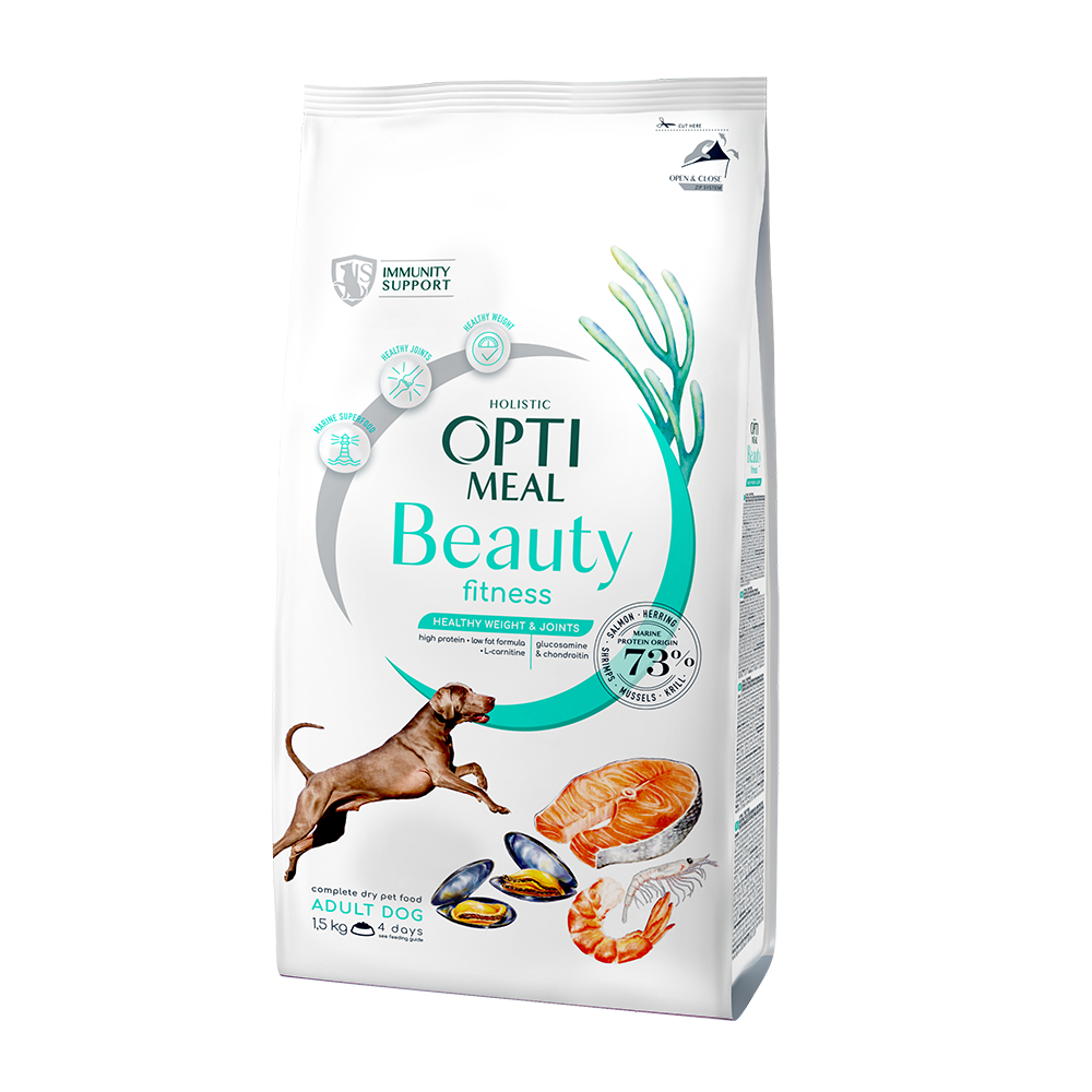 옵티밀뷰티 피트니스 헬시웨이트&조인트 노그레인 어덜트독 올브리드 마린슈퍼푸드 포뮬라 1.5kg, 1개, 1.5kg, 연어 가수분해 36,000원