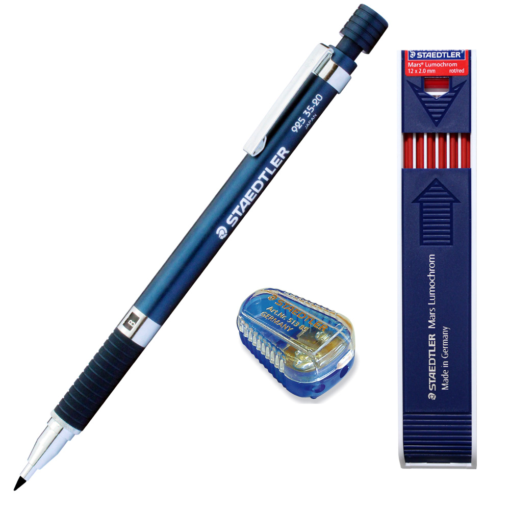 스테들러 클러치 펜슬 925 35 20 2.0mm 홀더펜+홀더심+심연기 세트 29,500원