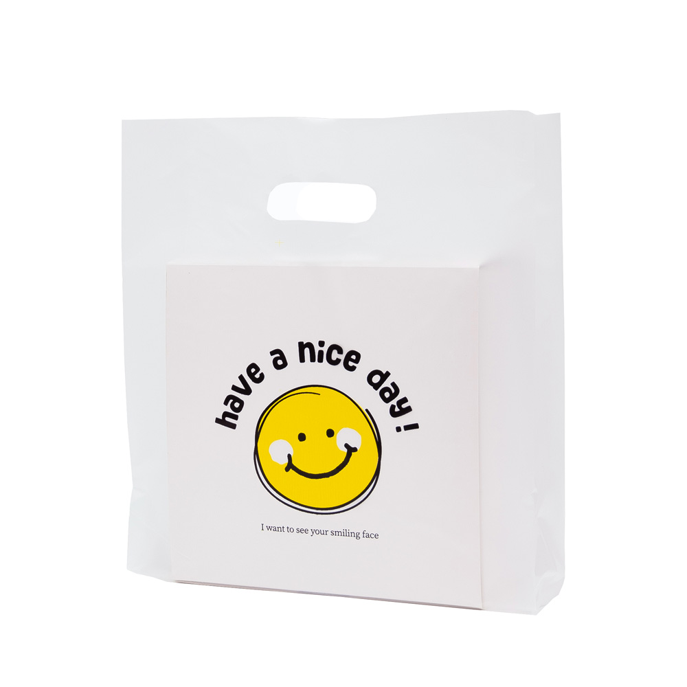 손잡이 비닐쇼핑백 선물 다용도 포장 봉투 HD 스마일 중, 단일색상, 100세트 8,640원