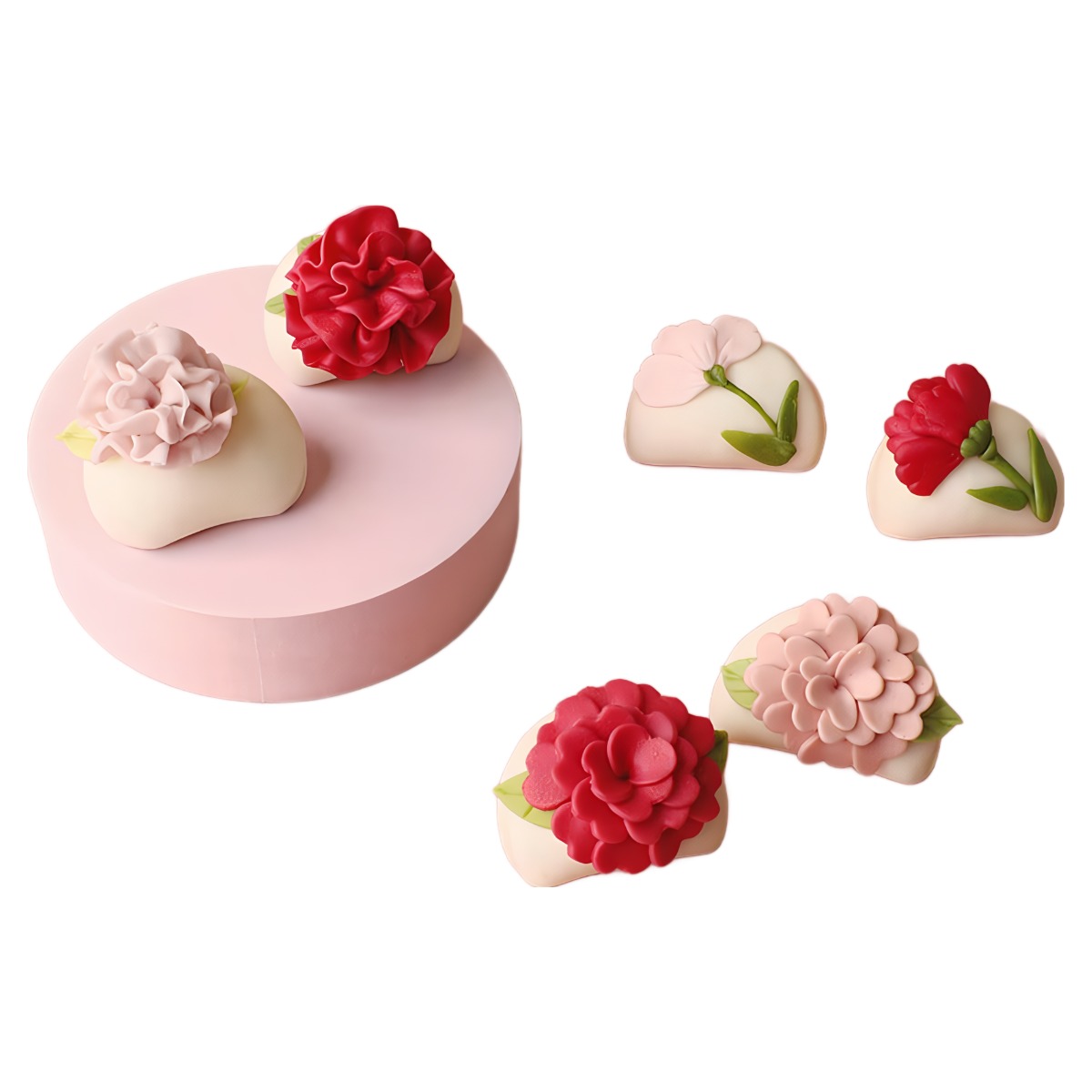 쌀이랑놀자 가정의달 카네이션 반달떡 만들기 DIY 세트 송편 키트 - 카네이션반달떡 대용량10인, 1개 68,000원