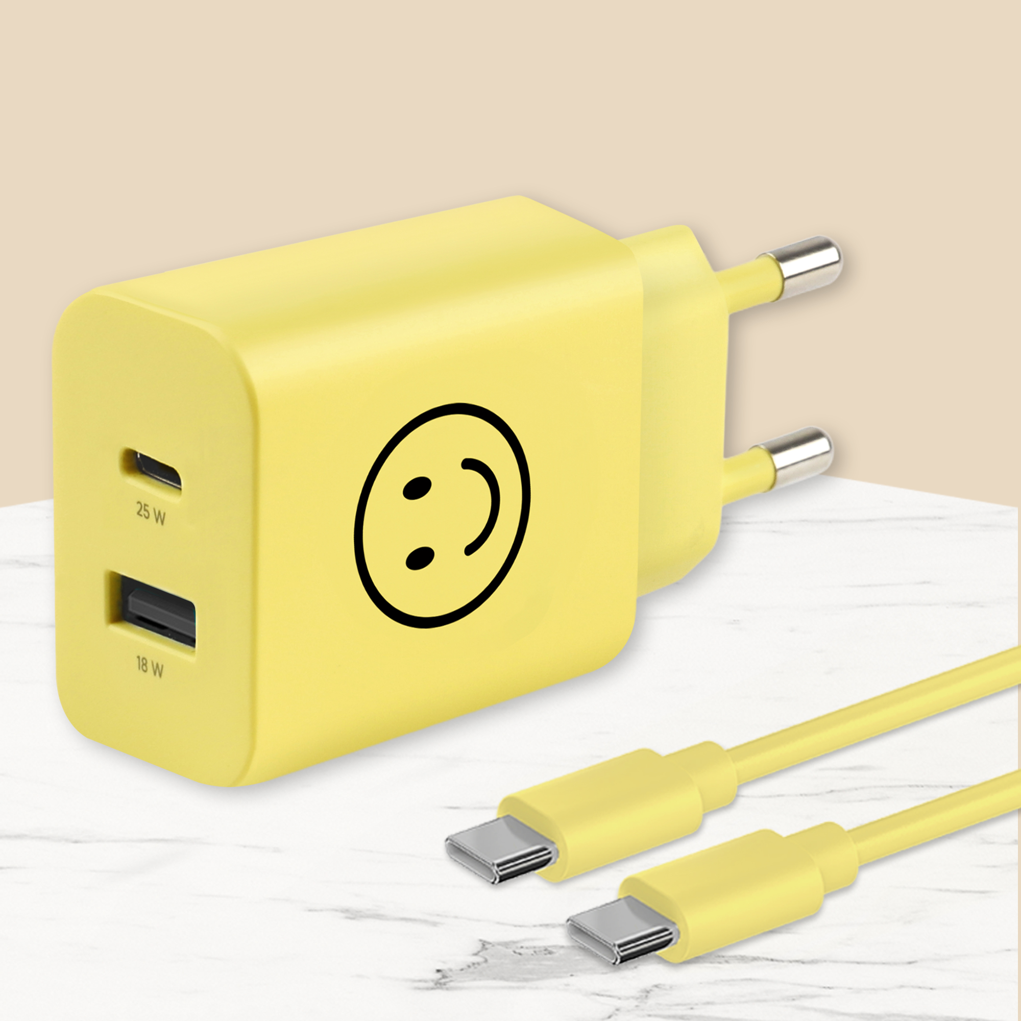 모잇 PD25W 2포트 PPS 초고속충전기 + CtoC 케이블 1.3m 7,490원