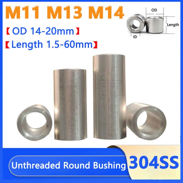 M11 304 스테인레스 스틸 부싱 와셔 가스켓 나사산이 없는 원형 중공 스탠드오프 스페이서 슬리브 OD 14-20 11,100원