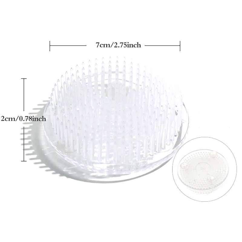 원형 이케바나 꽃 개구리 흡입 컵 플라스틱 꽃꽂이 도구 예술 고정 고무 베이스 거치대 장식 화분 꽃병 9,600원