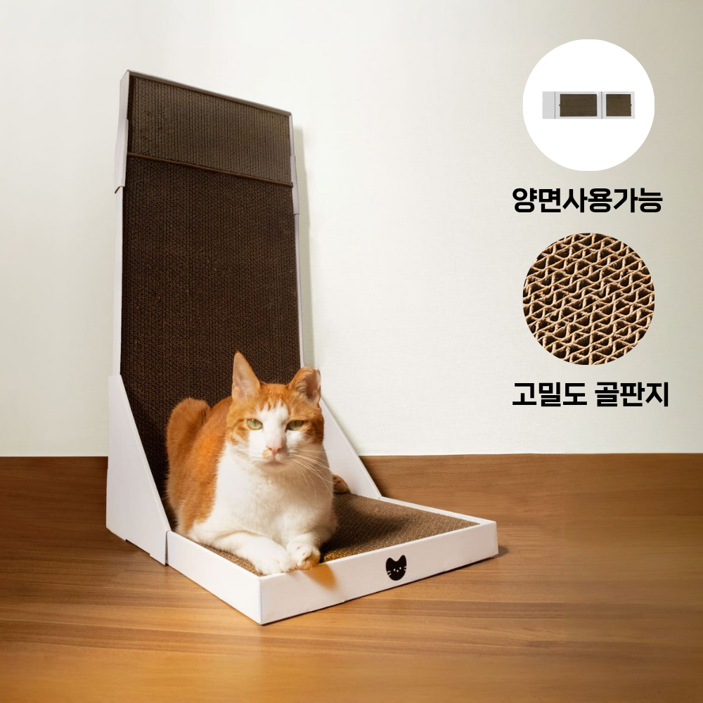차즈마켓 고양이 수직 스크래쳐 대형, 1개, 화이트 21,800원