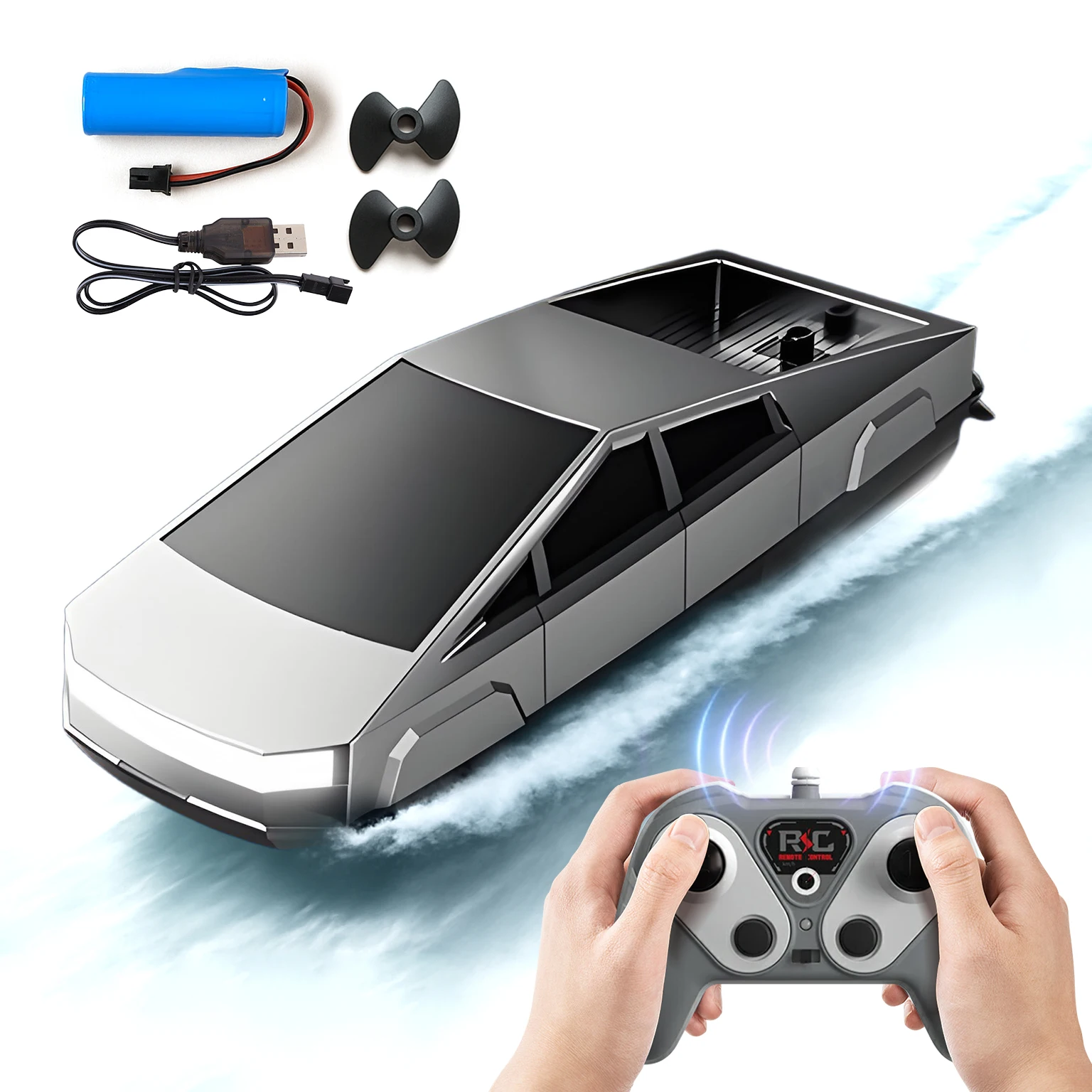 사이버펑크 RC 보트 2.4GHz 고속 방수 듀얼 모터 원격 조종 레이싱 스피드보트 어린이 소년 소녀 수영장 호 29,800원