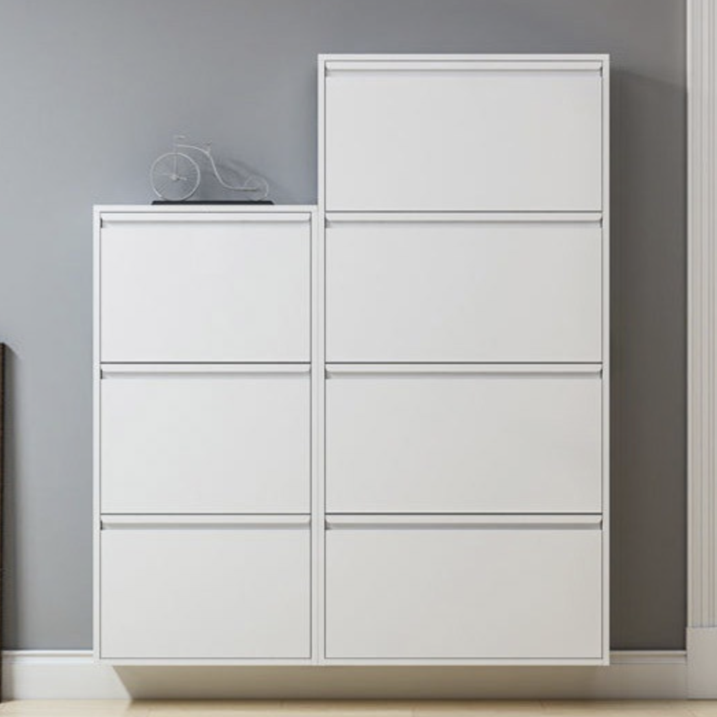 보부상85 초슬림 좁은 현관용 신발장 3단, 4단 폴딩 신발장 얇은 신발장 틈새 신발장, 4단, 화이트 129,100원