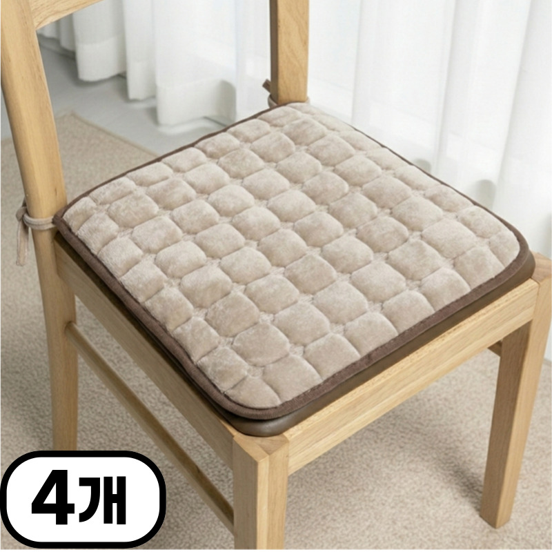 어노에즈 끈 달린 식탁 의자 방석 4P 15,900원