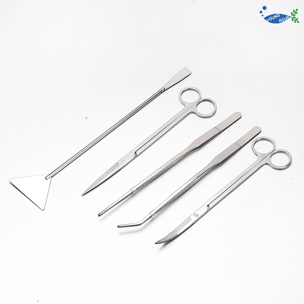 영아쿠아 수초 전용 트리밍 5종세트 실버 가위 핀셋 가방 17,000원