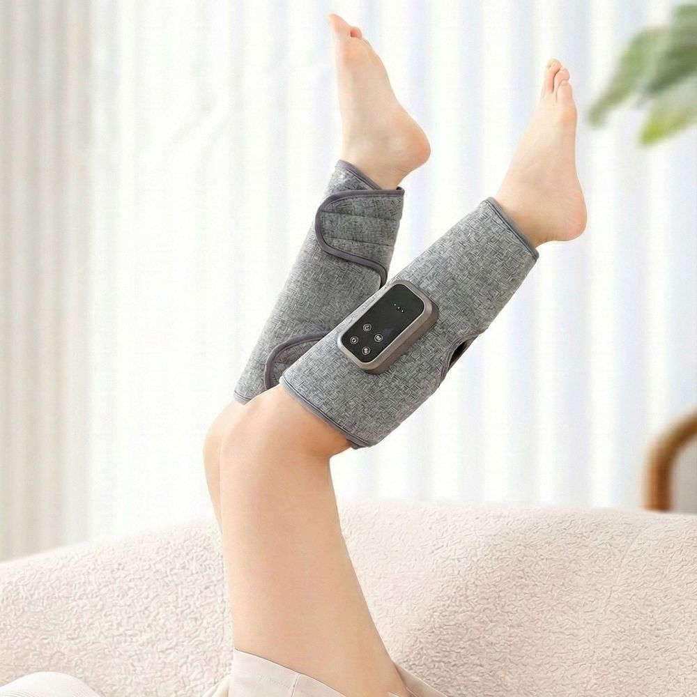 한일메디컬 무선 온열 공기압 강도조절 다리공기압온열 마사지기 허벅지 무릎 종아리 발등 발바닥, 그레이, 종아리마사지기 한쪽 29,000원