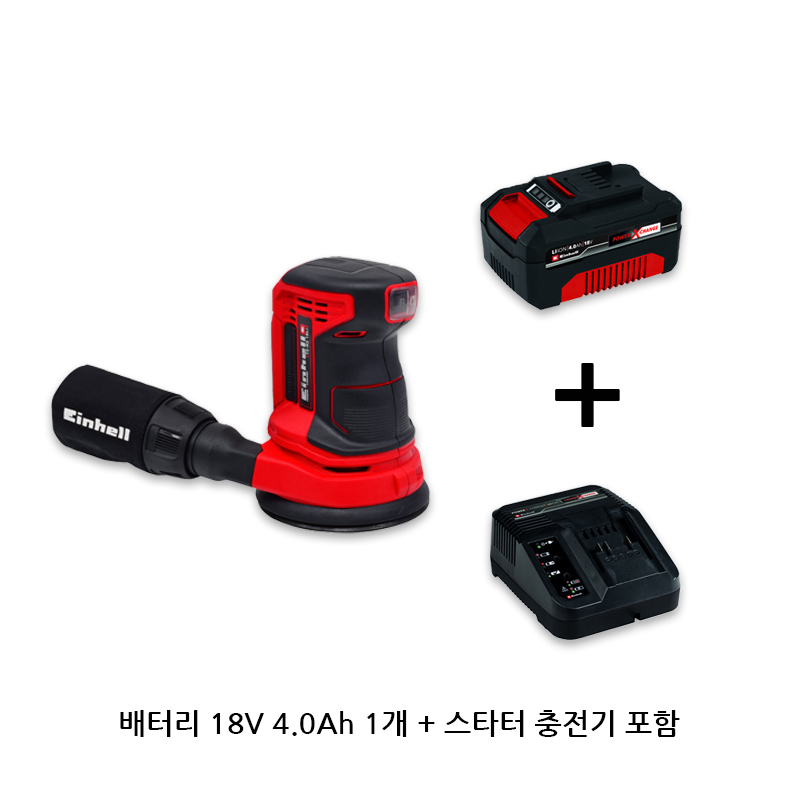 독일 아인헬 무선 충전 전동 원형 샌더 샌딩기 샌더기 사포기계 / 저진동 5인치 TE-RS 18 배터리포함 203,000원