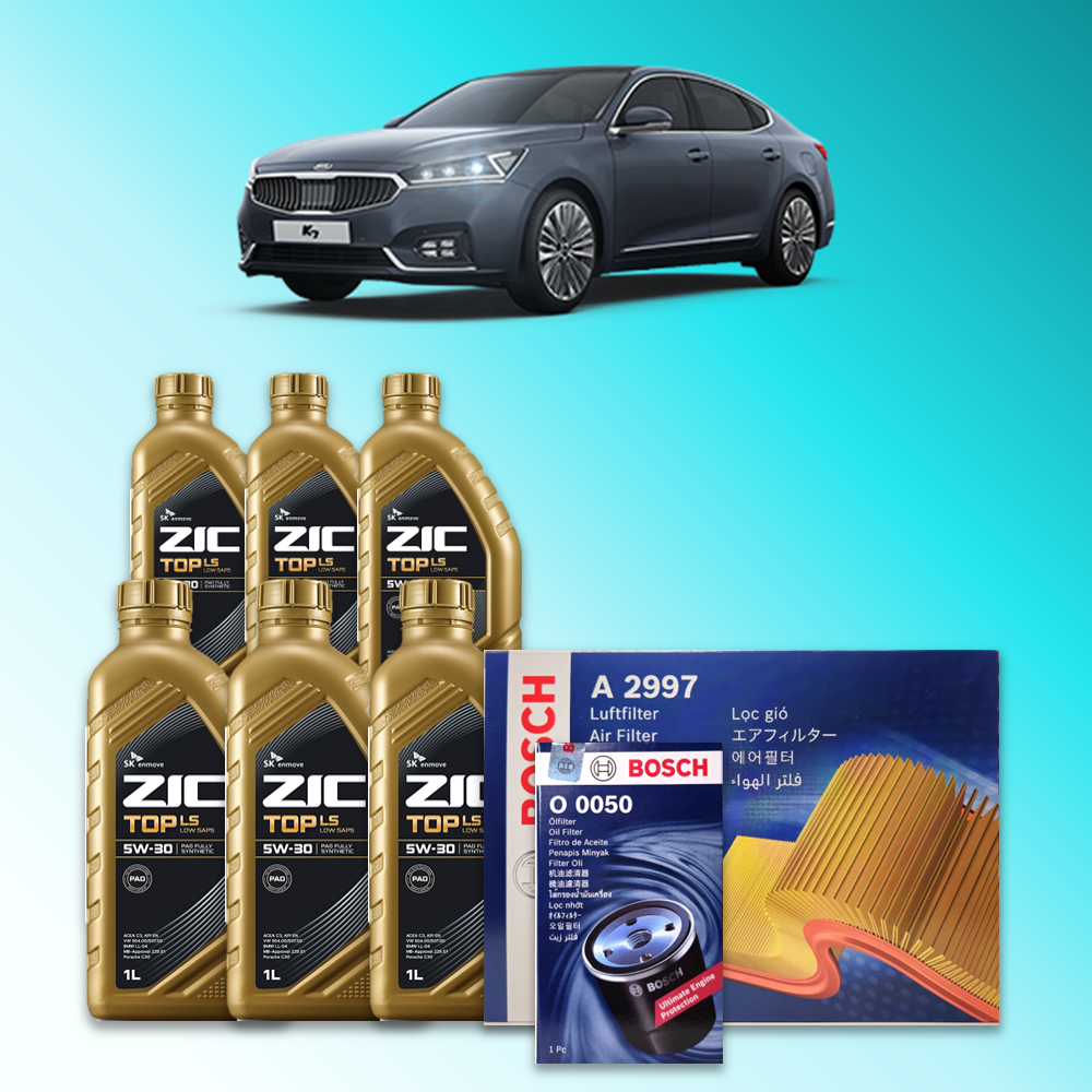 올 뉴 K7 (YG) 3.0 LPG 엔진오일세트 SK 지크 탑 LS 5W30 (ZIC TOP LS) 109,900원