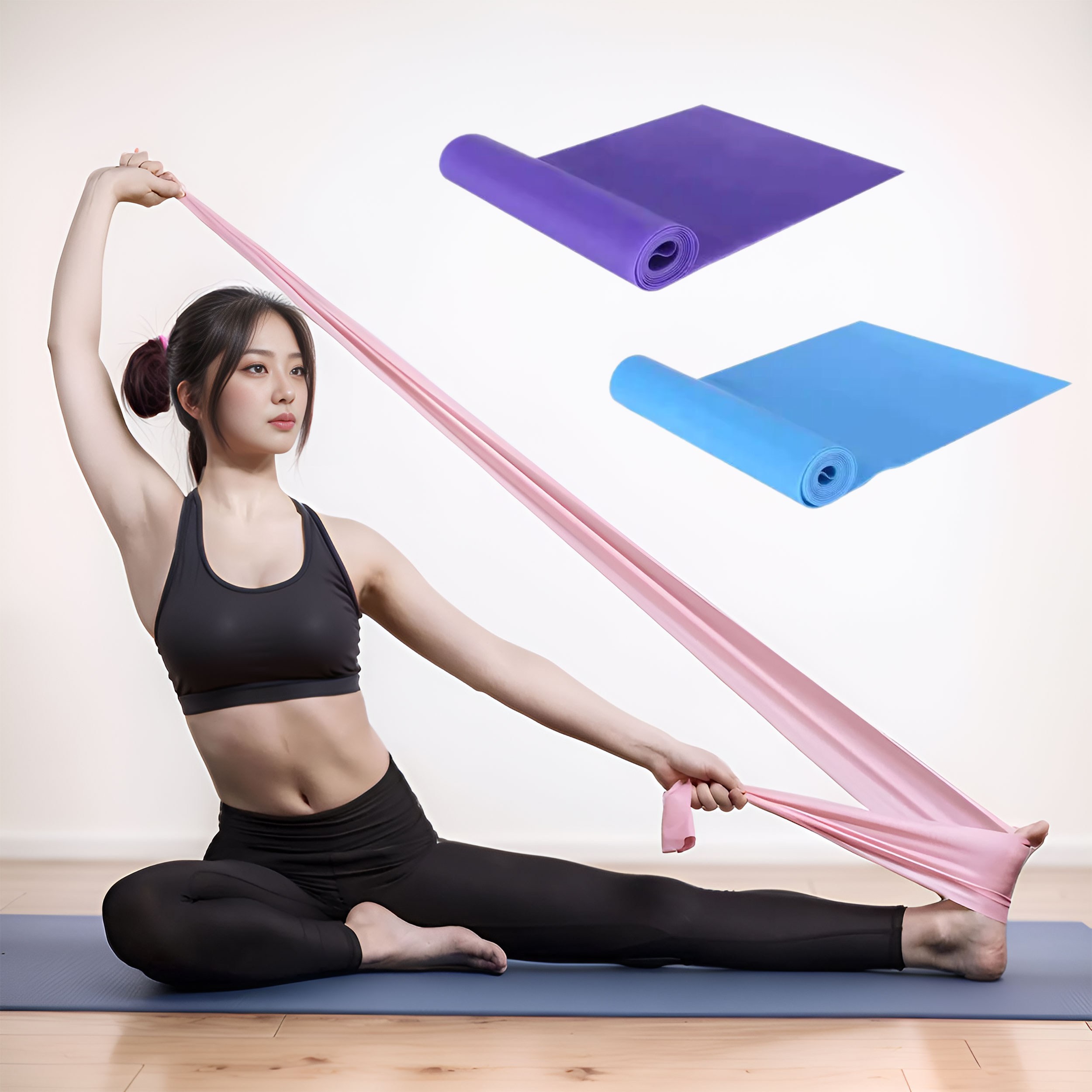 세렌디 라텍스 스트레칭밴드 1+1 근력운동 튜빙밴드 홈트용 요가 필라테스 복지센터 문화센터 재활운동 고무밴드 4,900원