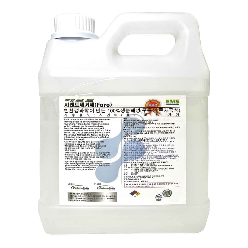 에코트포로 시멘트제거제 시멘트 백화 석회 스케일 산화물 녹 얼룩 제거, 4L, 1개 52,470원