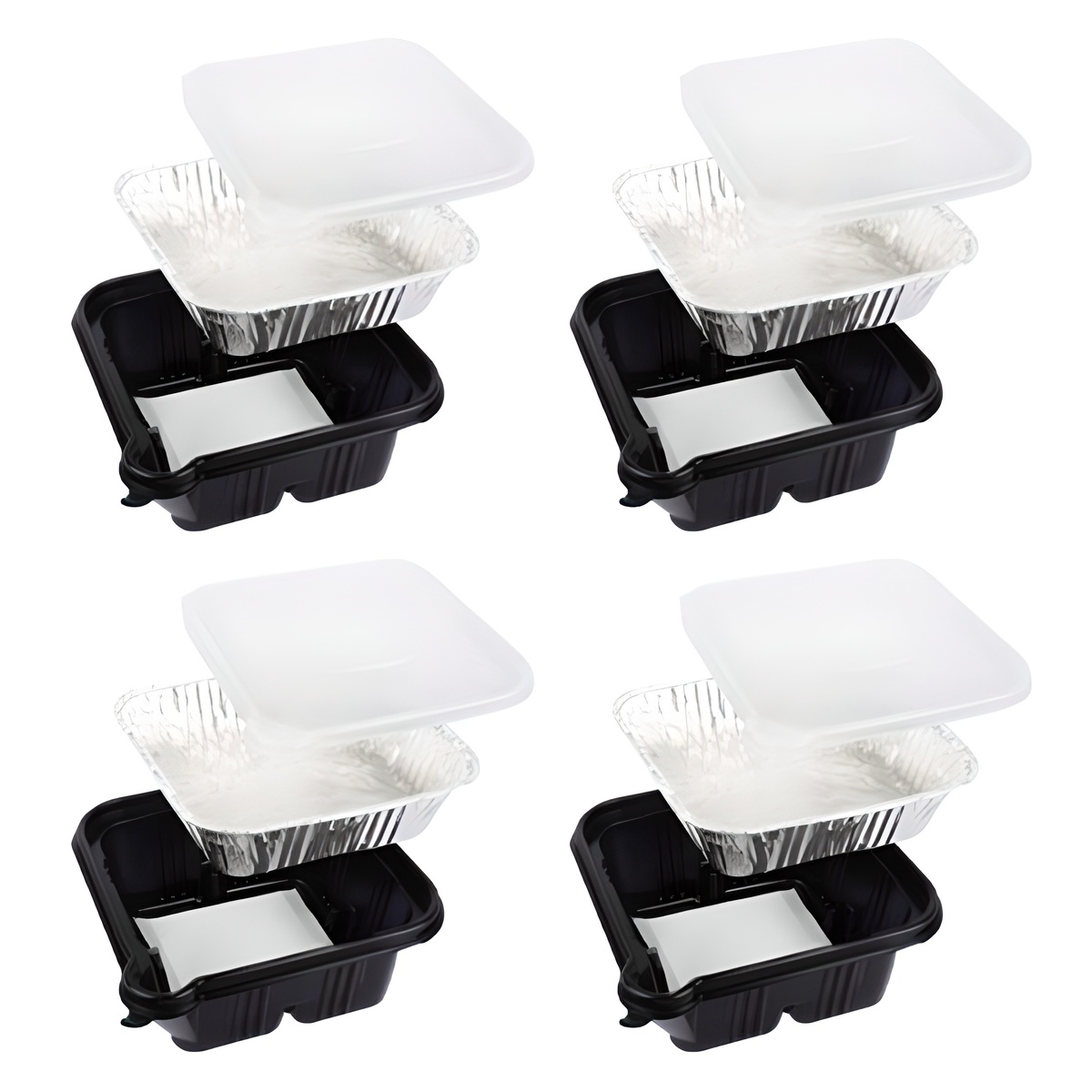 핫쿡볼 발열 도시락 알루미늄 용기 내통 4p + 외통 2p + 뚜껑 2p + 발열제 4p, 135g, 1세트, 현재가 15,200원