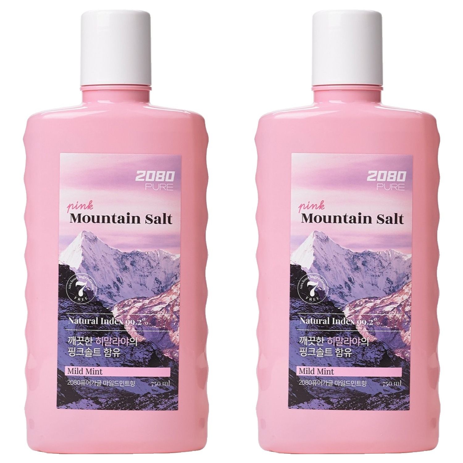 2080 퓨어 핑크솔트 가글, 750ml, 2개 7,700원