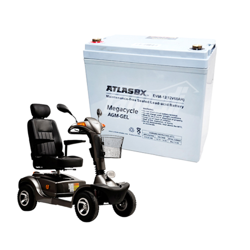 아트라스비엑스 아트라스비엑스 EV68-12 (12V-68AH) 배터리 1개 / 전동휠체어, 전기스쿠터, 청소차, 딥사이클, 1개 193,000원