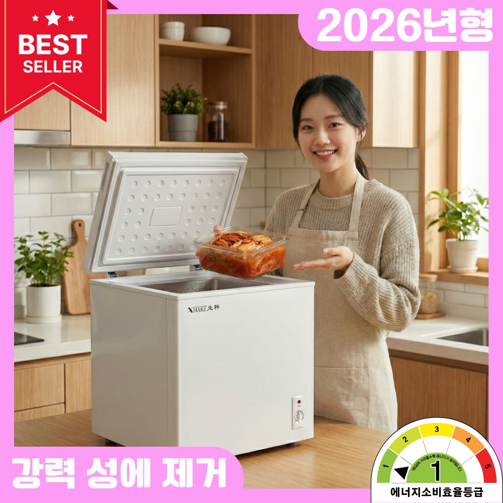 신영전자 소형 김치냉장고 저소음 1등급 뚜껑형 냉동고 겸용 자취방 원룸 1인가구 기숙사, A-58L 169,900원