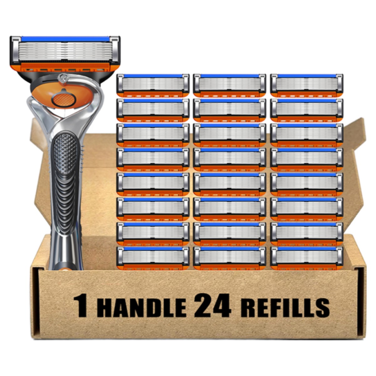 신형 7중 주황 질레트 면도날 프로글라이드 퓨전 호환 날카로운 면도기 20,000원