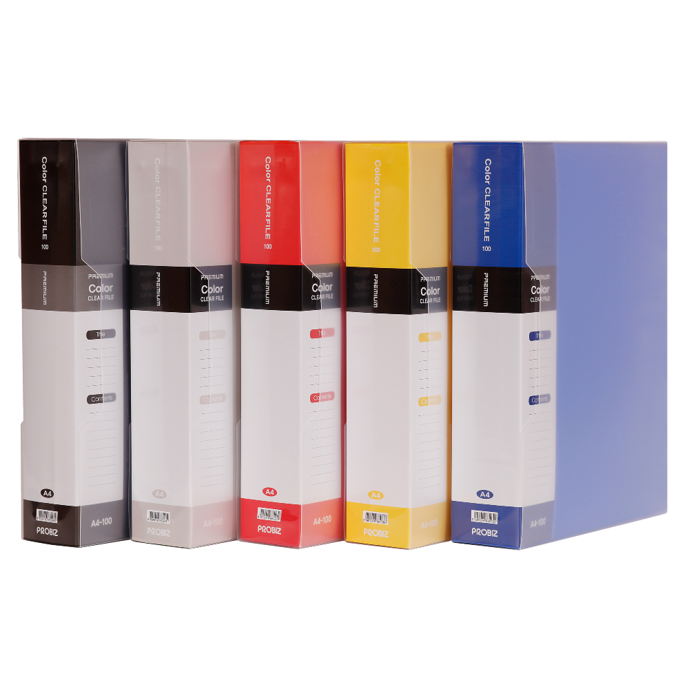 프로비즈 프리미엄 인덱스 클리어화일 A4 100매, 노랑, 1개 8,000원