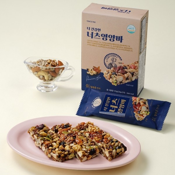 김규흔 한과 더 건강한 너츠 영양바 5개입, 1개, 125g 9,610원