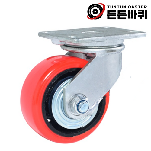단조 4인치 회전 바퀴 우레탄 고하중 600kg 폭 64mm 국내제작 중량물 운반구, 1개 43,400원