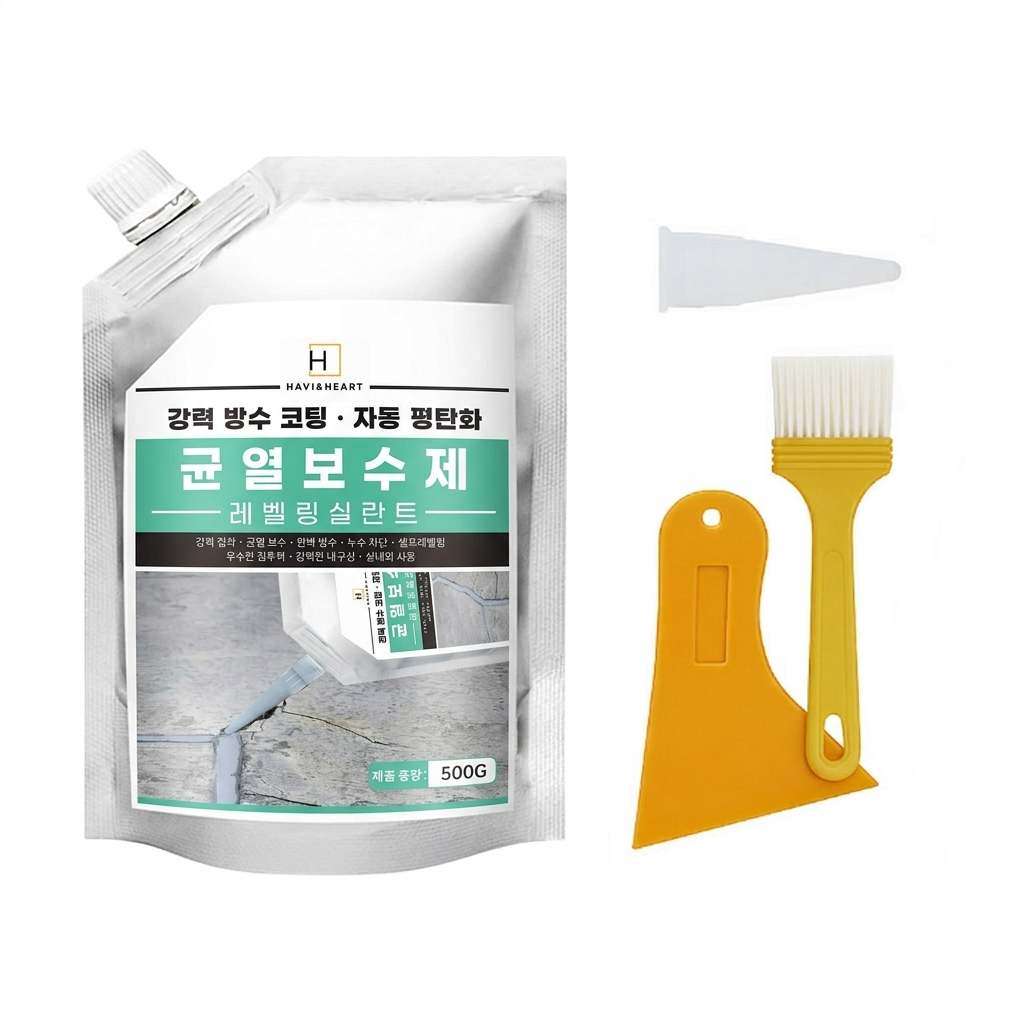 하비앤하트 균열 복원 보수제 바닥 지붕 옥상 방수 다용도 크랙보수제, 2개, 흑색 16,800원