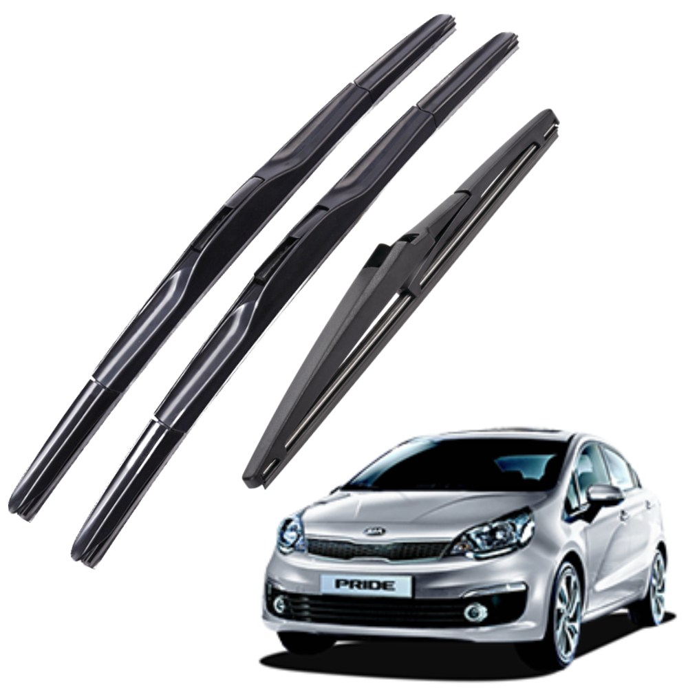 기아 자동차 호환 올뉴 더뉴 프라이드 전차종 차량용 하이브리드 와이퍼 윈도우브러쉬 전면 후방 1+1+1 19,800원