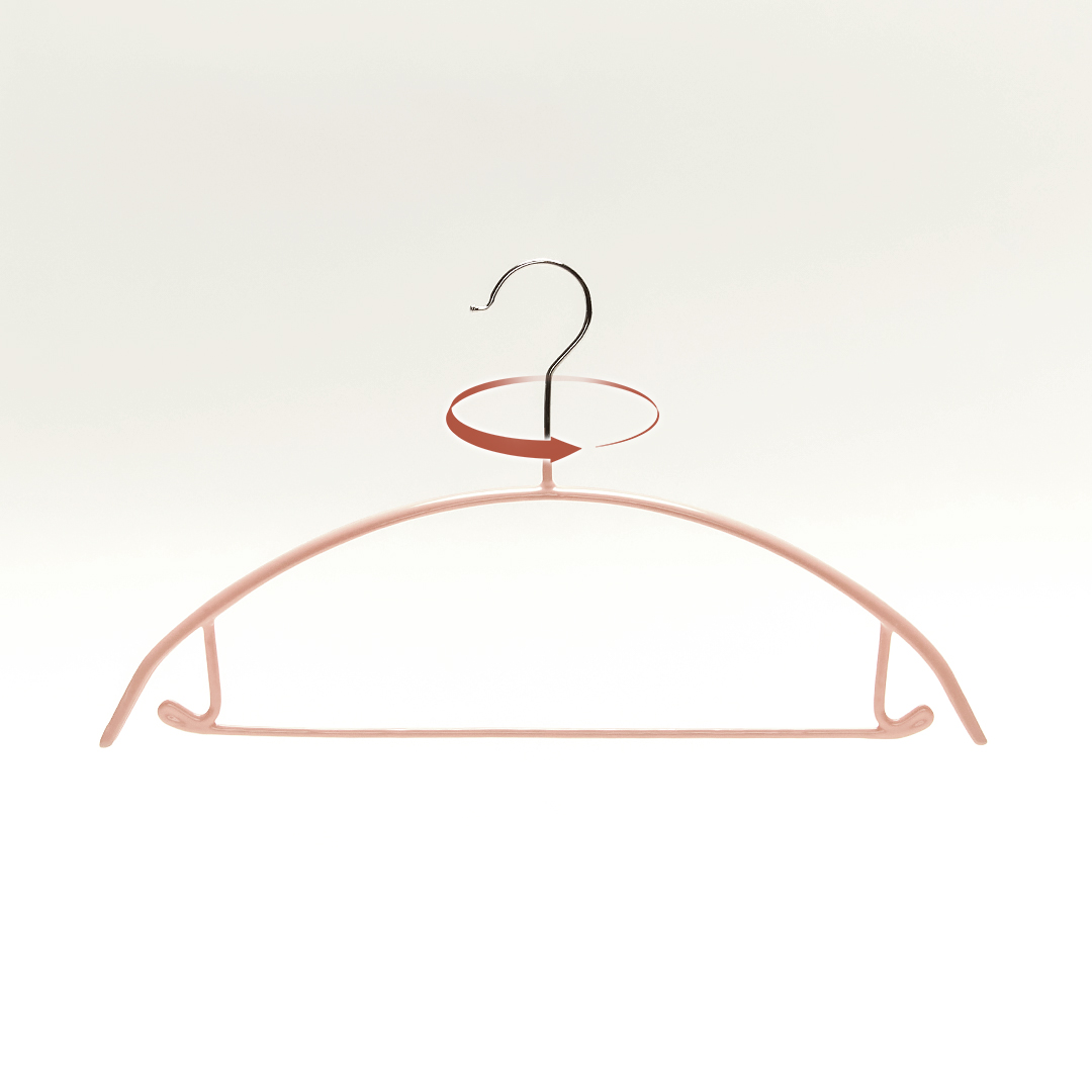 진심감성 고리회전형 논슬립 어깨뿔방지 옷걸이, 베이비핑크, 10개 9,900원