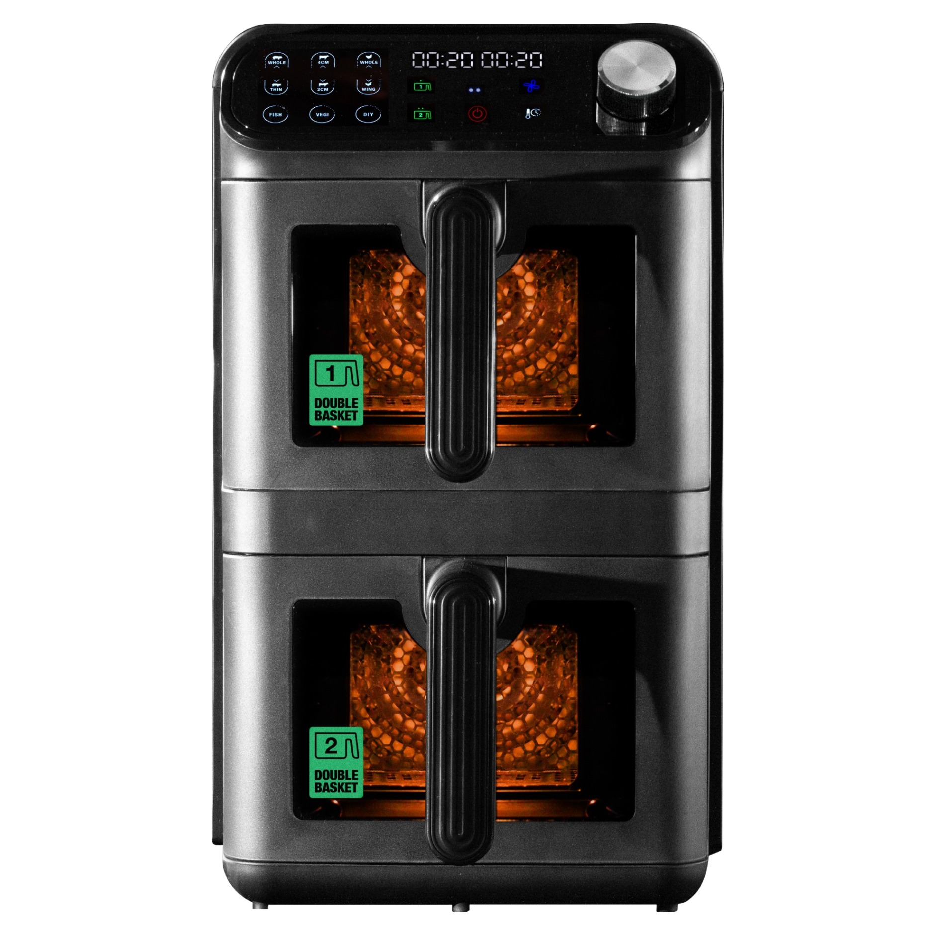 스테츠 스모키젯 더블 2단 에어프라이어 11L, 블랙, A11C-G3A-W-GS 246,500원