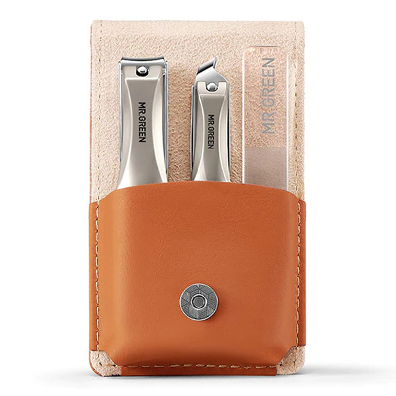 미스터그린 스텐 손톱깎이세트 3p + 고급파우치 MR6303, 브라운, 1세트 26,620원