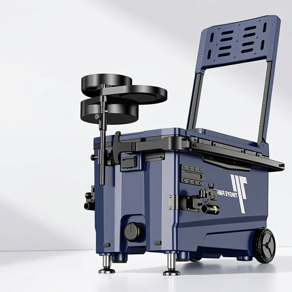 체리닷컴 낚시 멀티 캐리어 바퀴 아이스박스 32리터, 1개, 블루, 32L 135,900원