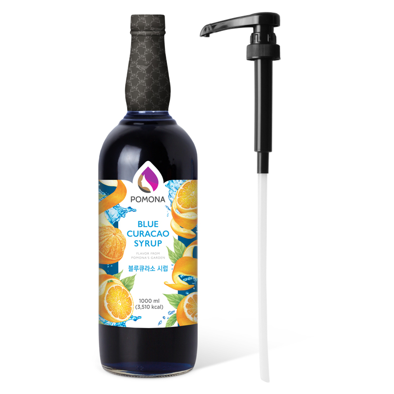 포모나 블루큐라소 시럽 1L + 전용 시럽펌프 세트 17,000원