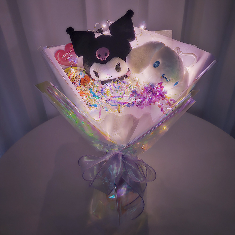 오로라 산리오 킨더조이 LED 인형꽃다발 27,600원