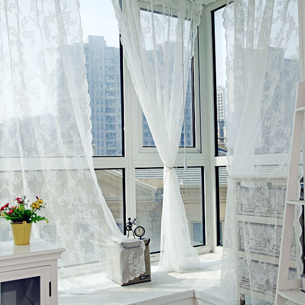 유스몰 자수 레이스 커튼 23,100원