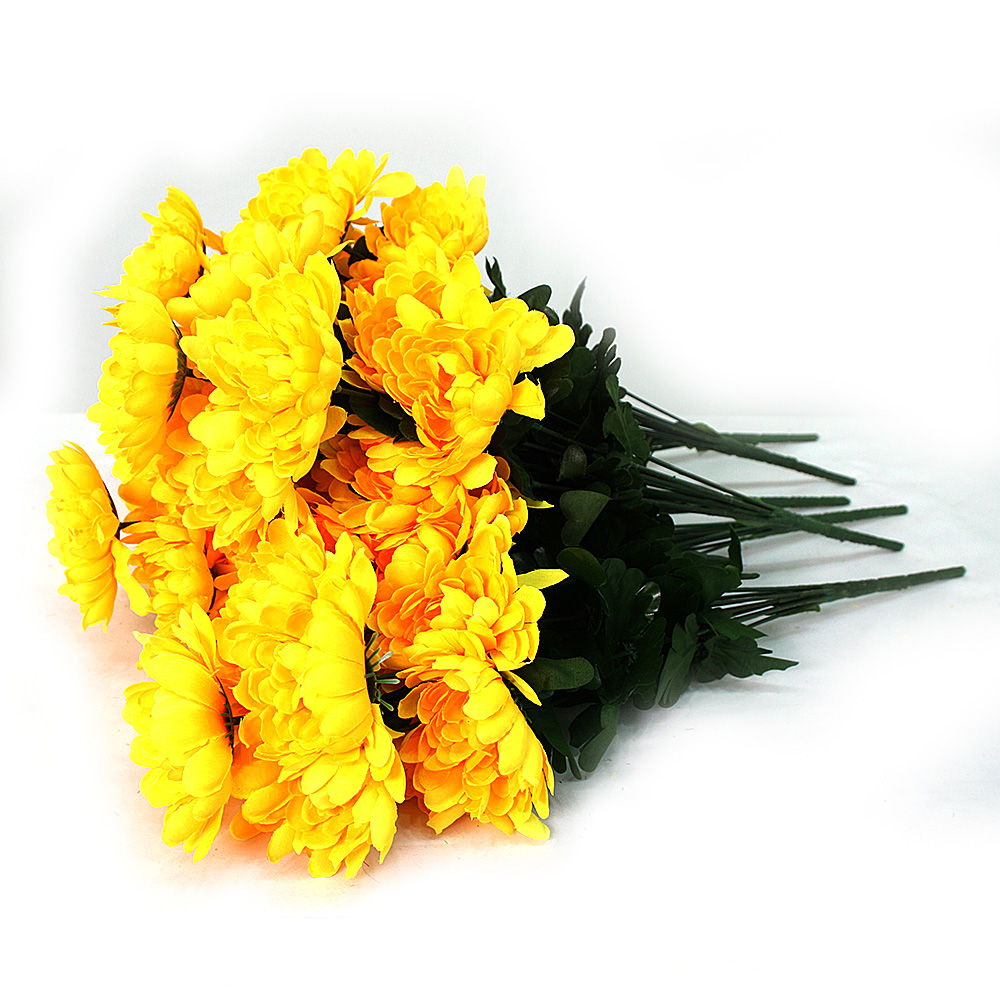 조아트 조화 성묘꽃 12대 국화 부쉬 6p, 옐로우, 6개 25,200원