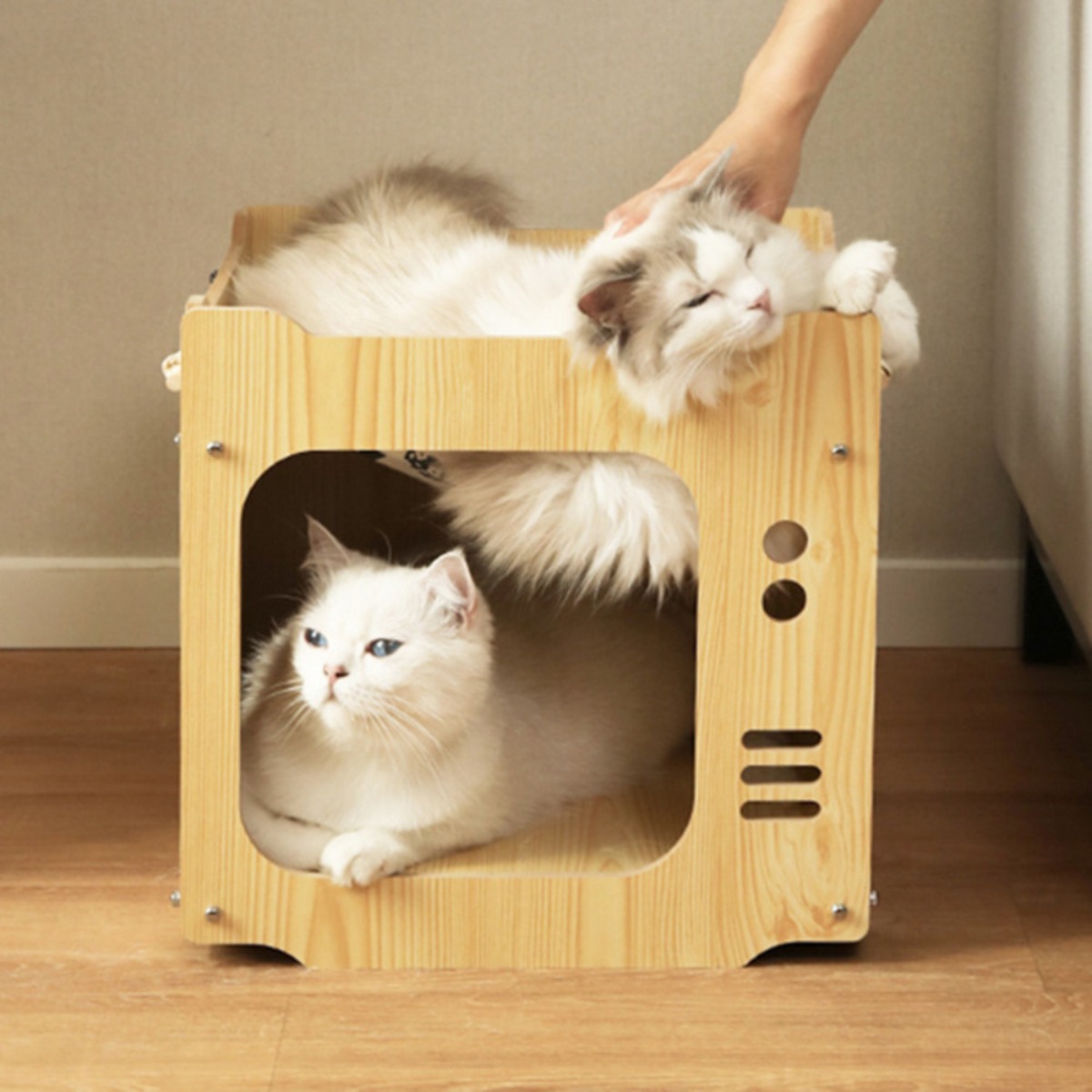 스위스볼트 원목 고양이집 캣타워 방석 대형 하우스 숨숨집 19,500원