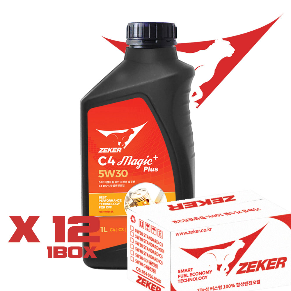 제커 매직플러스 5W30 C4 쏘렌토, 산타페, 르노 DPF 디젤엔진오일 1BOX 12개 특가 140,000원