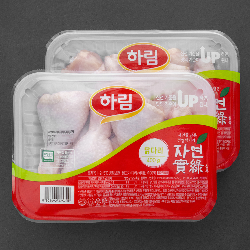 하림 자연실록 무항생제 인증 닭다리 북채 (냉장) 12,900원