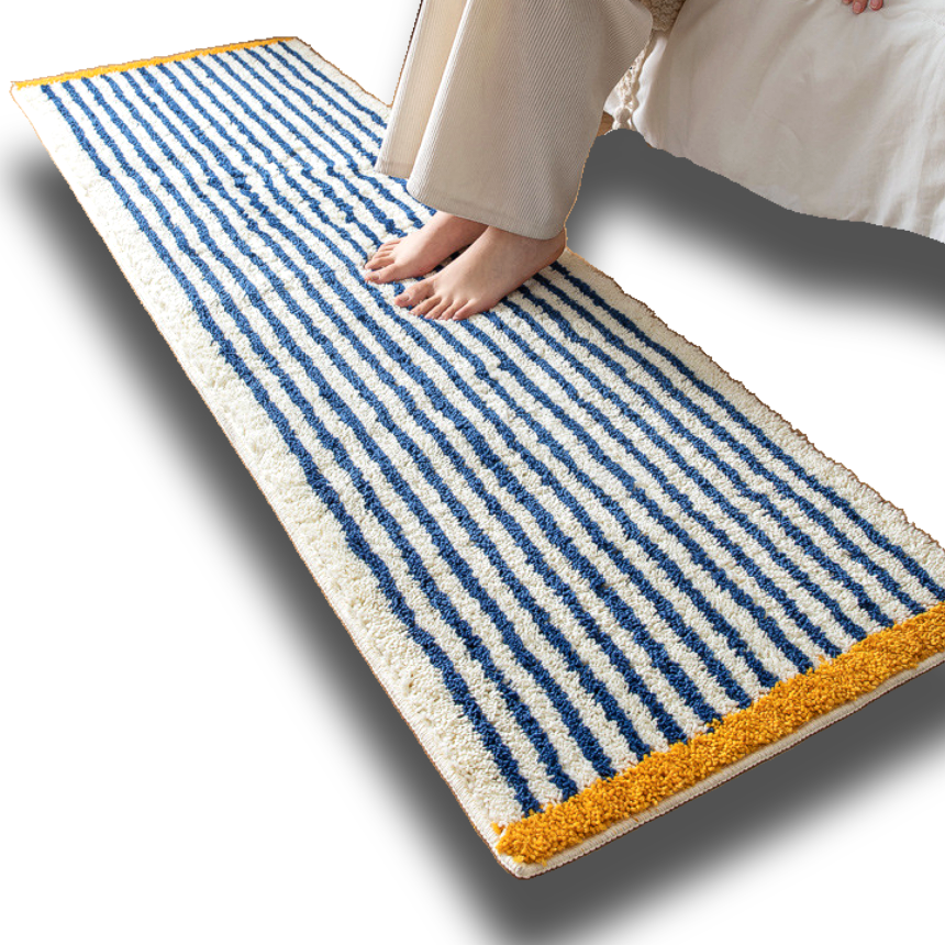 인생소품 투톤 포인트 스트라이프 발매트 욕실, 현관, 주방 매트, 블루+옐로우 스트라이프 35,900원