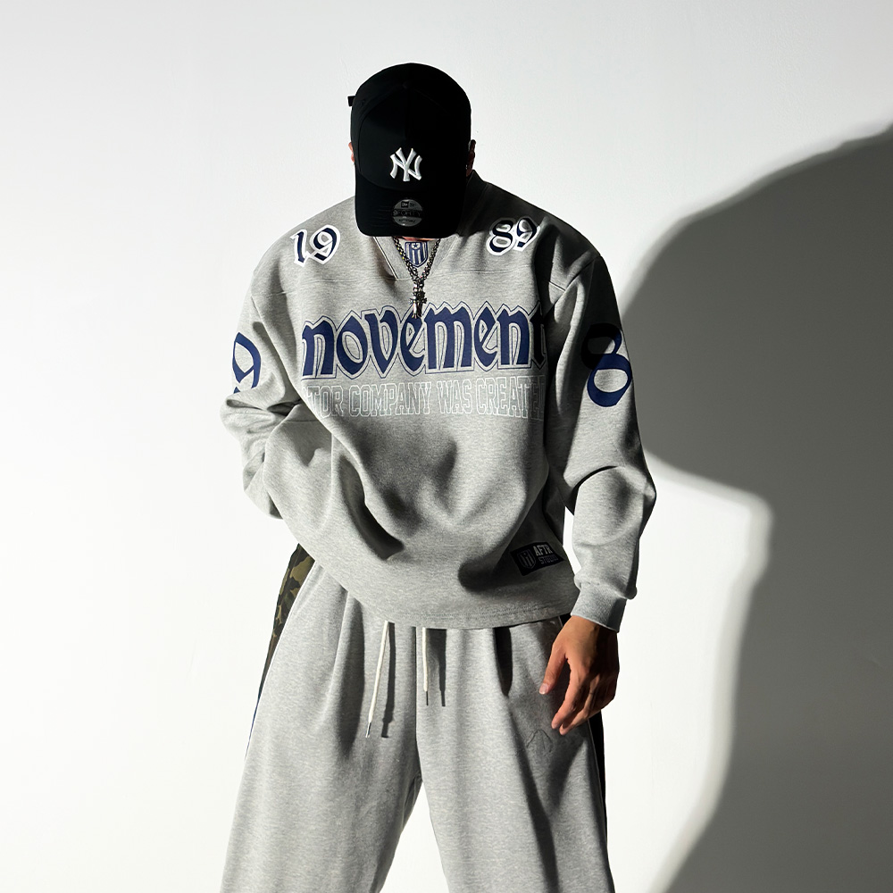 1989 무브 럭비 맨투맨 빅사이즈 오버핏 짐웨어 럭비티 남자 커플티 블록코어 도프룸 54,270원